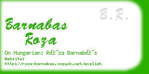 barnabas roza business card